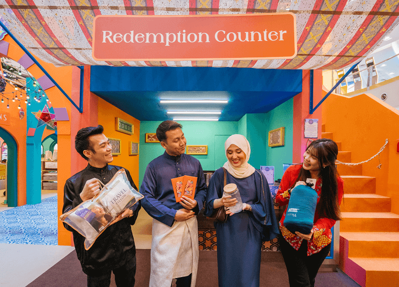 redemption semasa gaya riang raya di Sunway Pyramid Malaysia