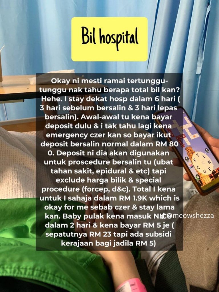 bil bersalin di hospital putrajaya