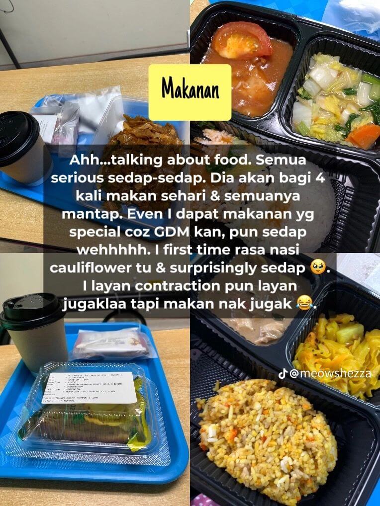 makanan di wad bersalin hospital putrajaya