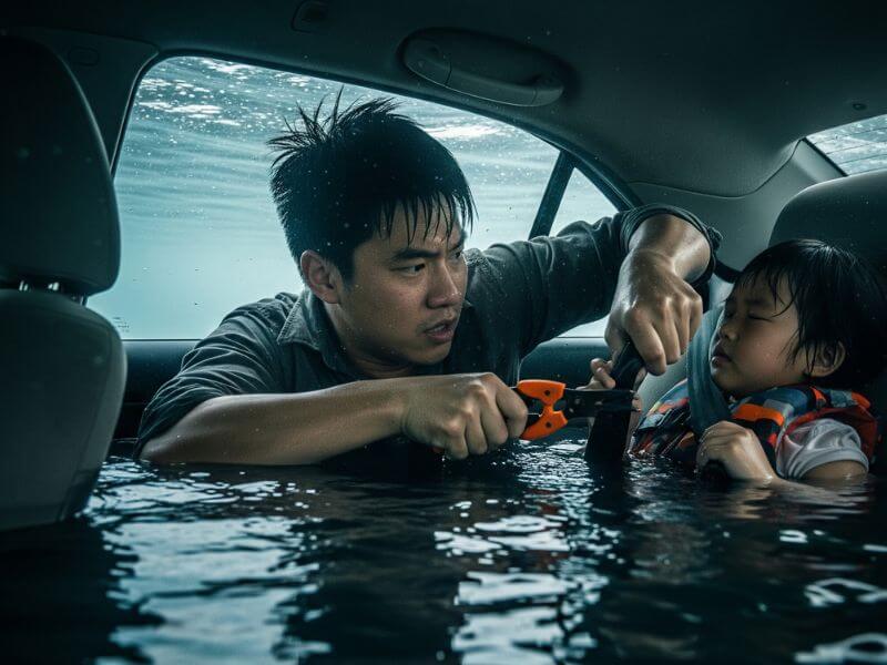 cara selamatkan diri bila kereta tenggelam