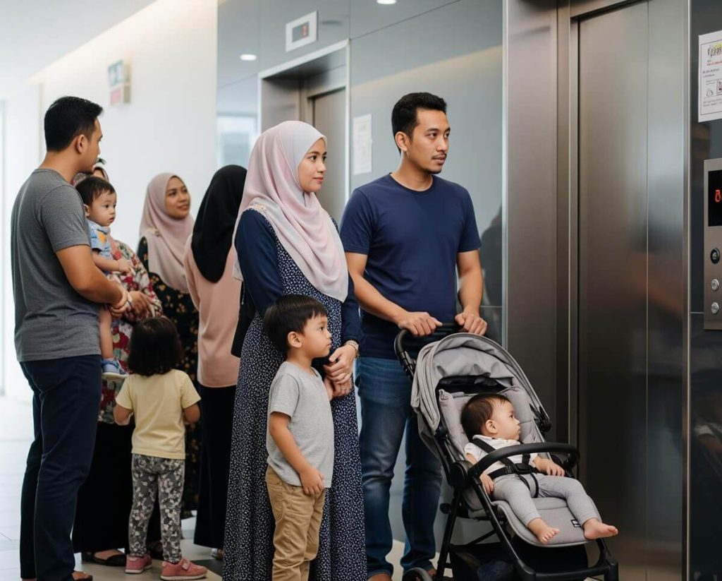 kegunaan lif utamakan yang berkeperluan dulu