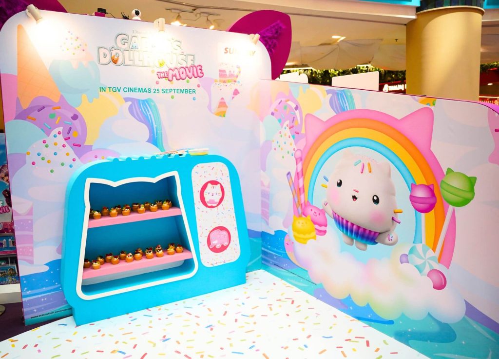 Cupcake station di Gabby's Dollhouse The Movie at Sunway Pyramid Malaysia
