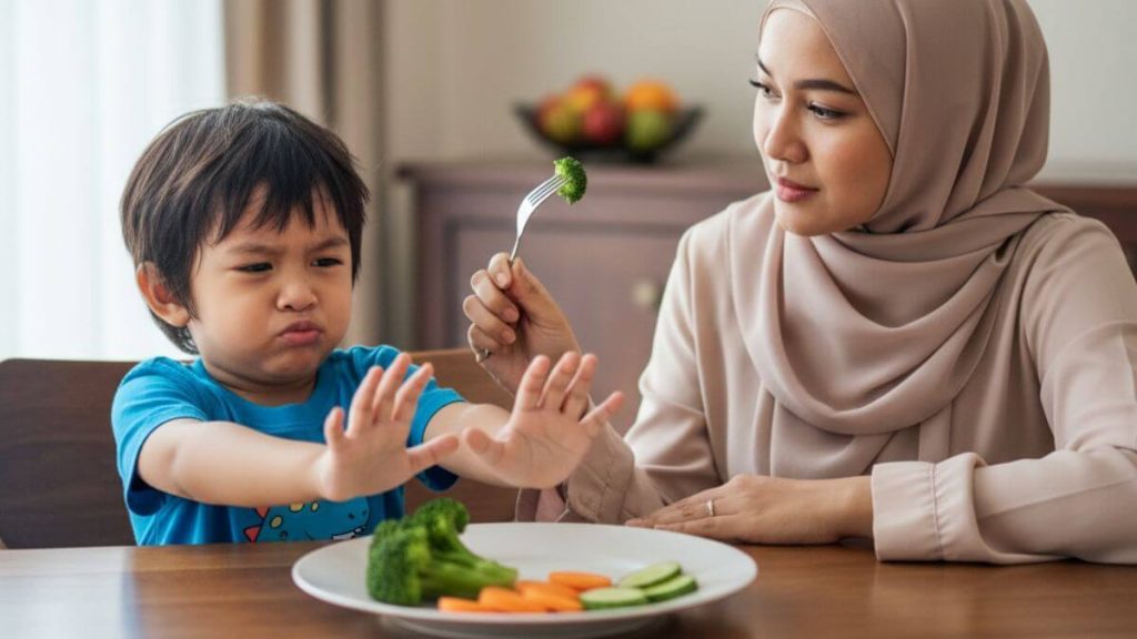 ajar anak makan sayur