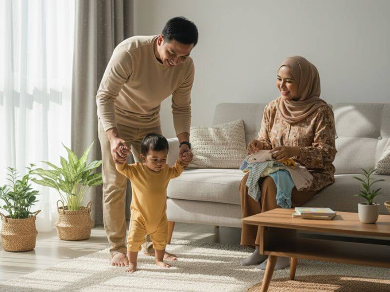 perkembangan anak - ayah ajar anak berjalan