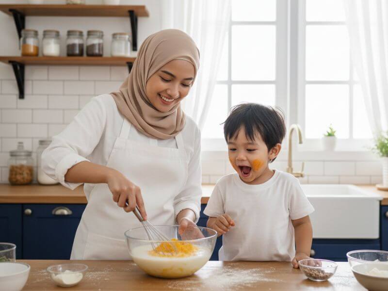 anak tak suka sayur - buat aktivitit di dapur bersama anak