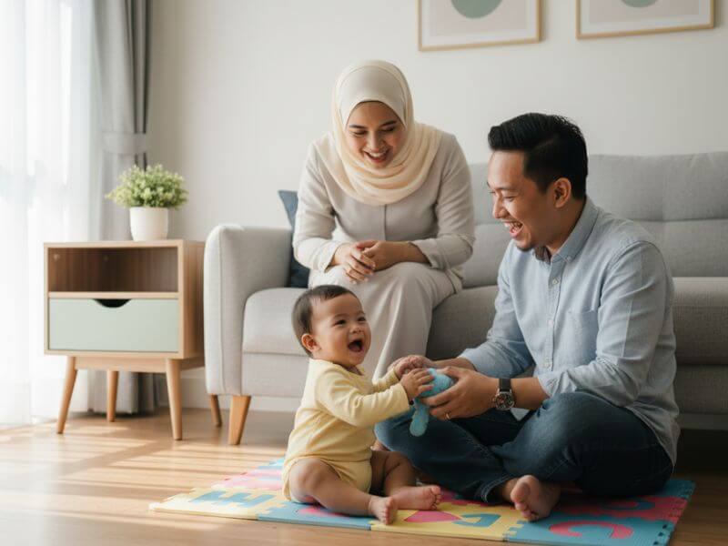 perkembangan anak - ibu ayah sedang berinteraksi dengan anak