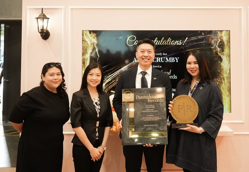 Applecrumby® diiktiraf oleh Parenthood Records sebagai ‘Lampin Pertama di Malaysia dengan Teras Penyerap Bebas Klorin Sepenuhnya yang Dipatenkan