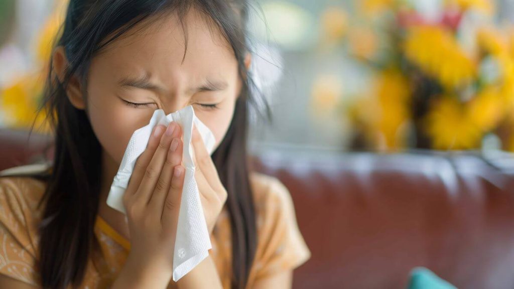 budak perempuan selesema