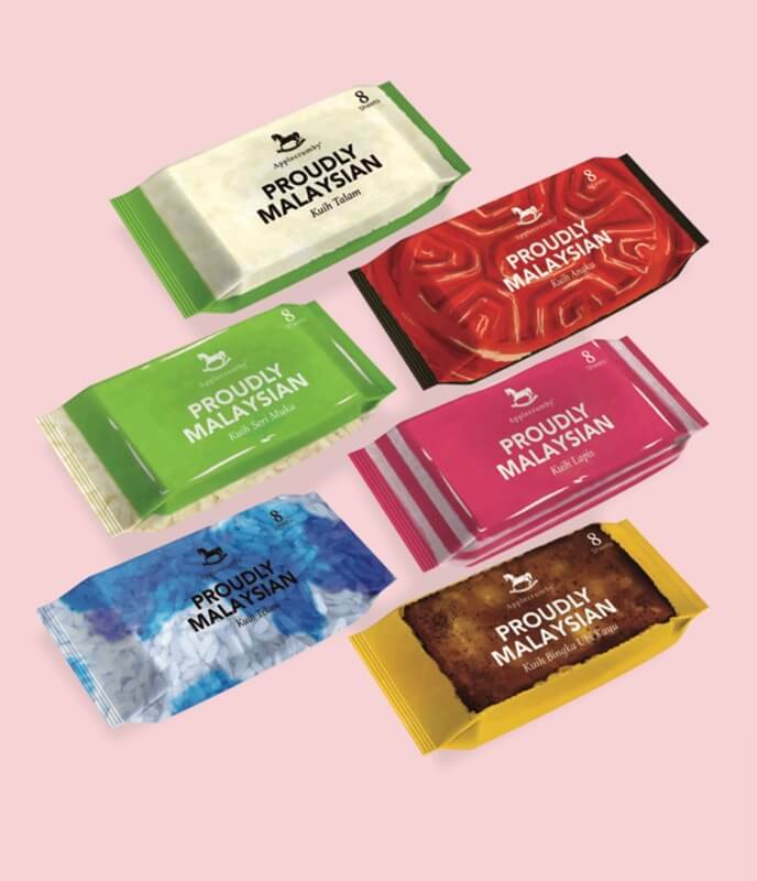 tisu basah yang diinspirasikan oleh kuih tempatan