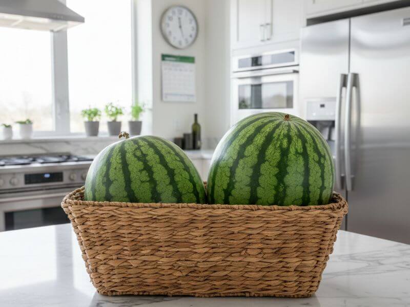 buah tembikai dalam peti sejuk