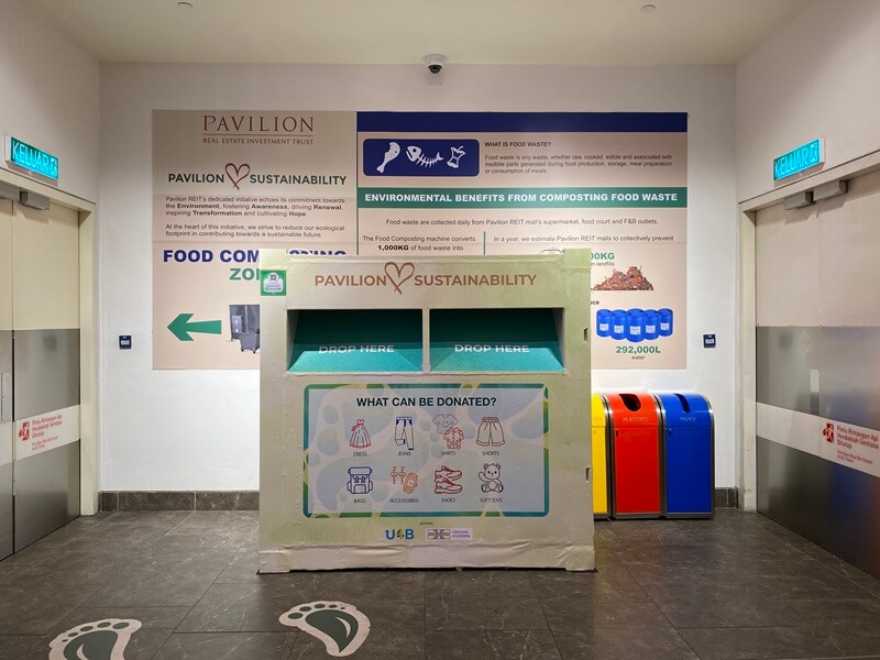 Donation bin di Pavilion Bukit Jalil, Pavilion Loves Sustainability